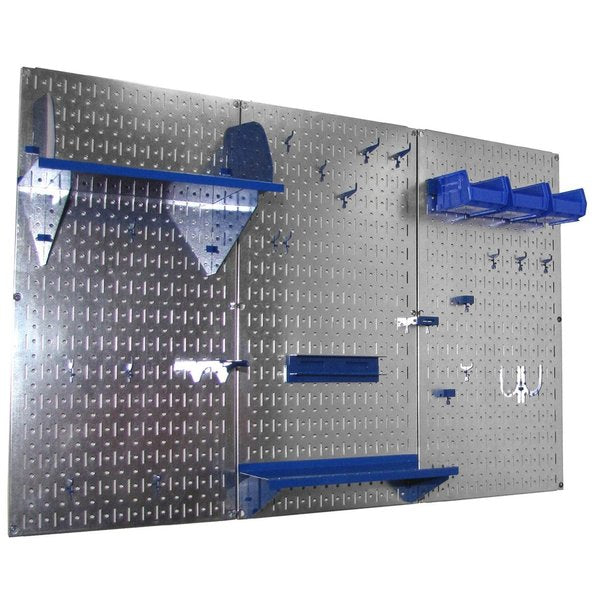 Standard Industrial Pegboard Kit, Galv/Blue