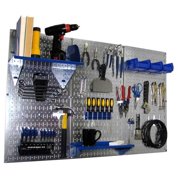 Standard Industrial Pegboard Kit, Galv/Blue