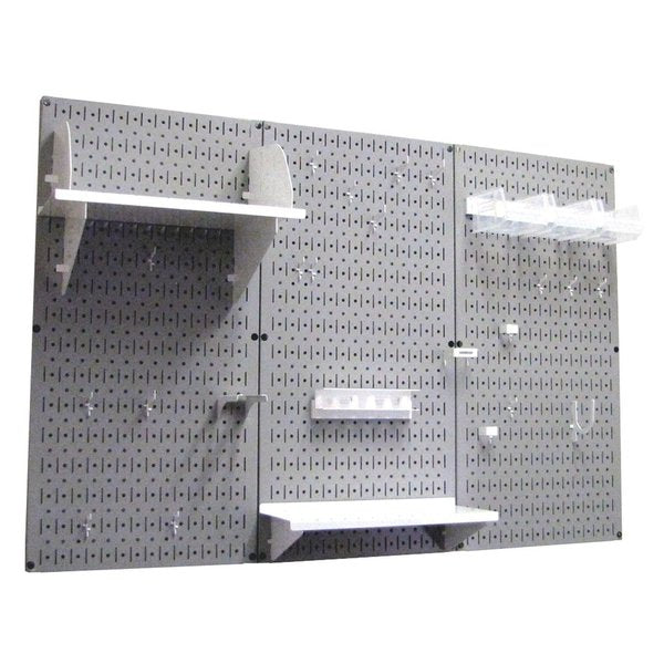 Standard Industrial Pegboard Kit, Grey/White