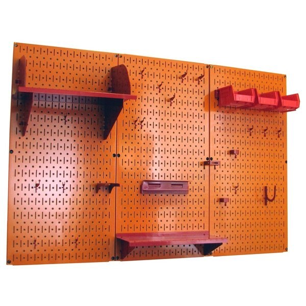 Standard Industrial Pegboard Kit, Orange/Red