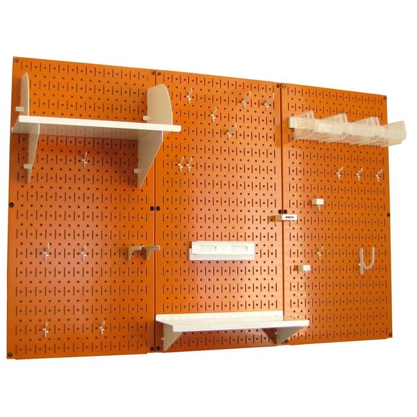Standard Industrial Pegboard Kit, Orange/White