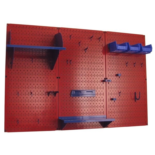 Standard Industrial Pegboard Kit, Red/Blue