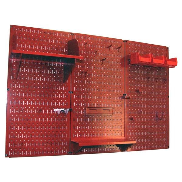 Standard Industrial Pegboard Kit, Red/Red