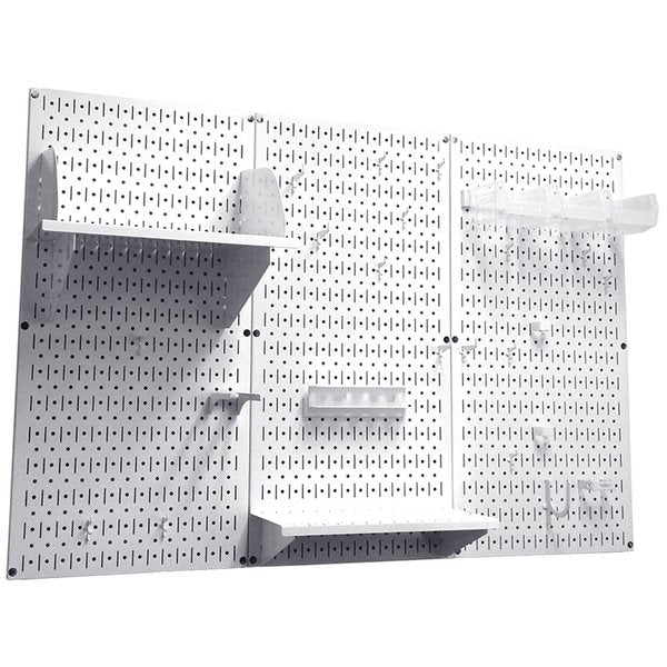 Standard Industrial Pegboard Kit, White/White
