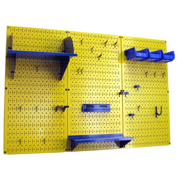 Standard Industrial Pegboard Kit, Yellow/Blue