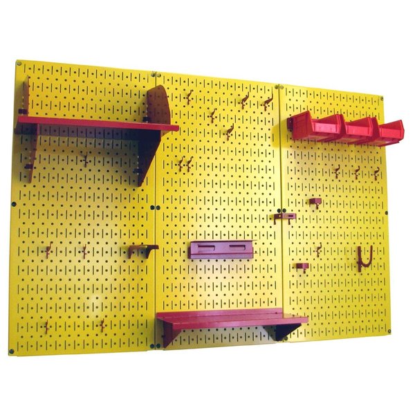 Standard Industrial Pegboard Kit, Yellow/Red