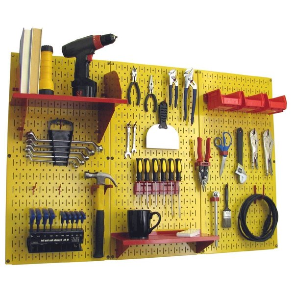 Standard Industrial Pegboard Kit, Yellow/Red
