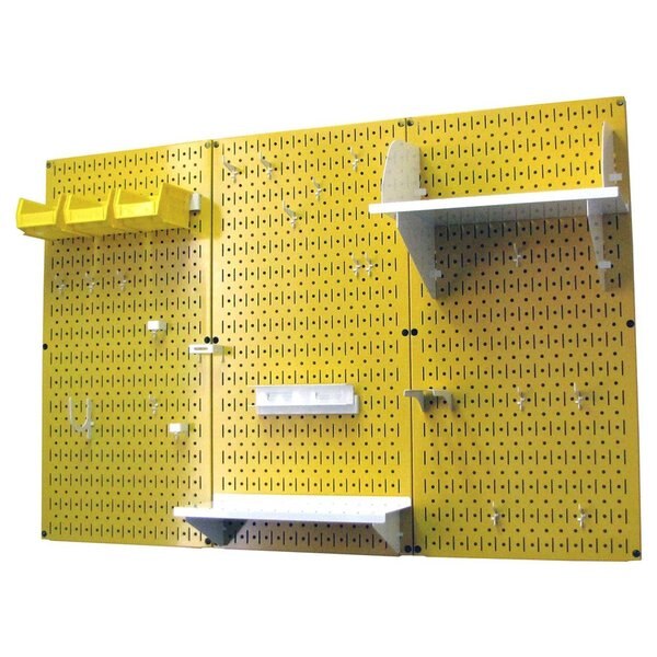 Standard Industrial Pegboard Kit, Yellow/White