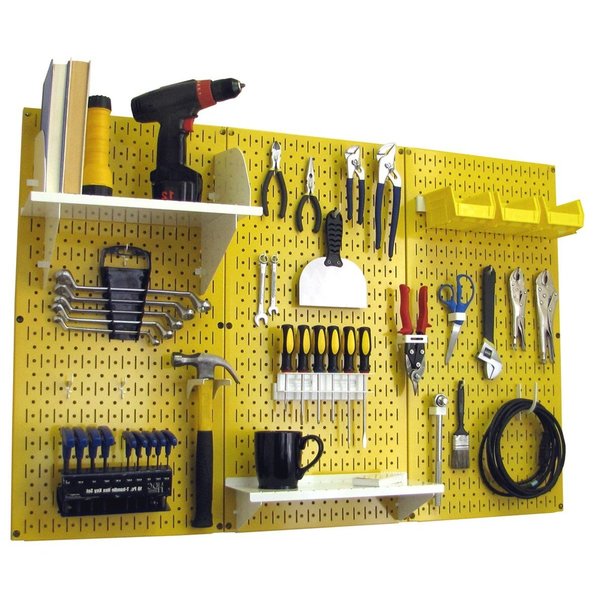 Standard Industrial Pegboard Kit, Yellow/White