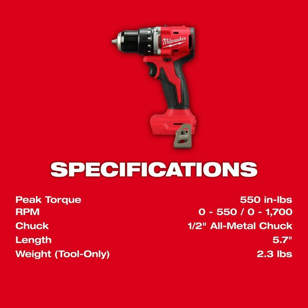 Drill/DriverTRUE Chuck, 18V DC, 1700 RPM