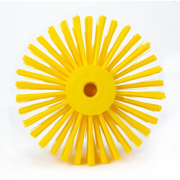 7 in W Pipe and Valve Brush, Yellow, Polypropylene