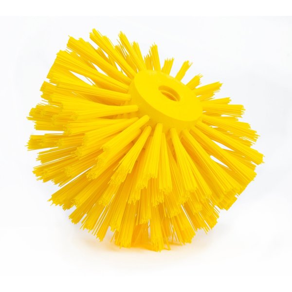 7 in W Pipe and Valve Brush, Yellow, Polypropylene