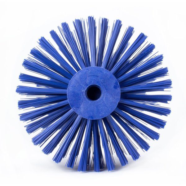 7 in W Pipe and Valve Brush, Blue, Polypropylene