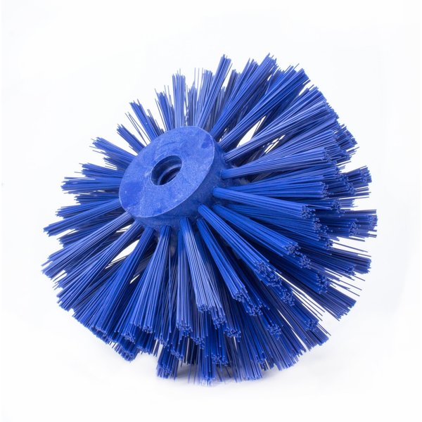 7 in W Pipe and Valve Brush, Blue, Polypropylene