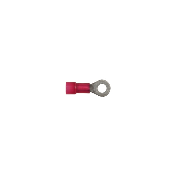 Red Nyln 22-18 WireTerminal #8 Stud Size Ring Type PK25