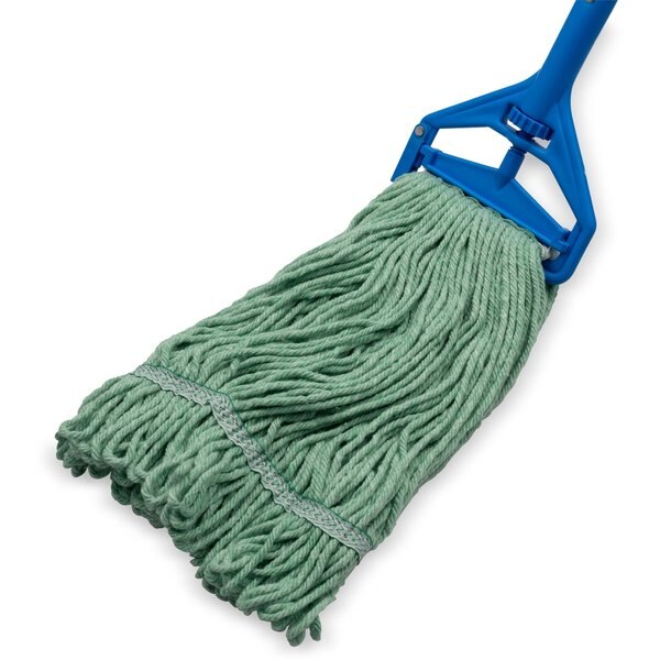Looped End Mop, Green Band, 369417B09