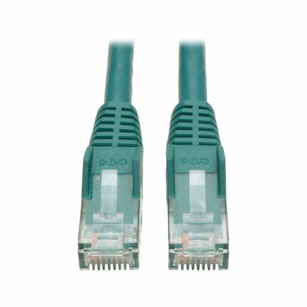 Cat6 Cable, Snagless, Molded, M/M, Green, 2ft