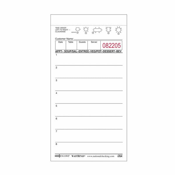 WaitrPads 1 Pt 8 Line, PK5000