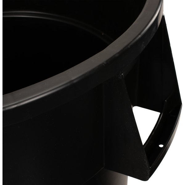 44 gal Round Trash Can, Black