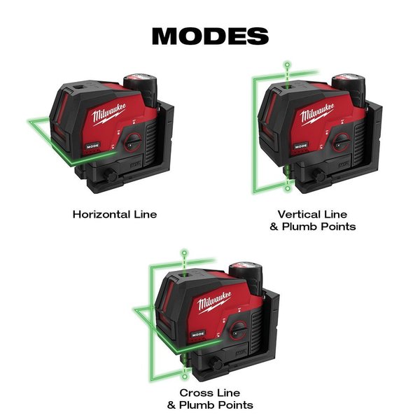 M12 Green Cross Line & Plumb Points Laser Kit