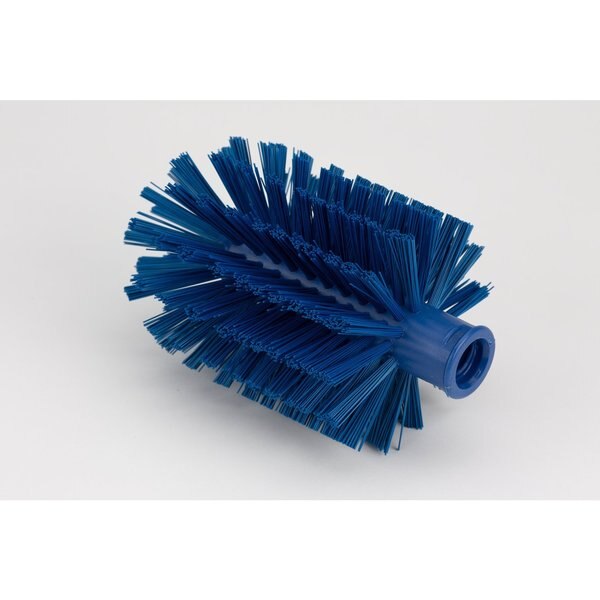 4 in W Pipe and Valve Brush, Blue, Polypropylene