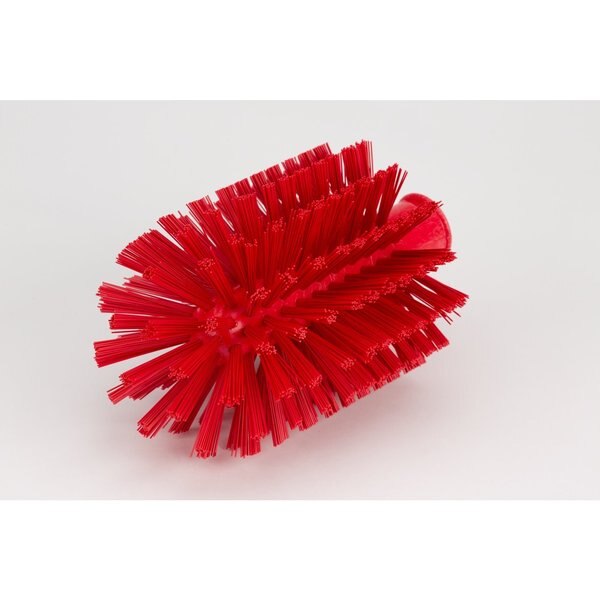 4 in W Pipe and Valve Brush, Red, Polypropylene