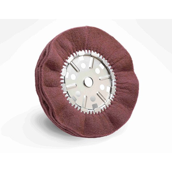 Satin Pleated Buff Wheel, 19inx2inx2-1/4 in 4A FIN, 5/pk