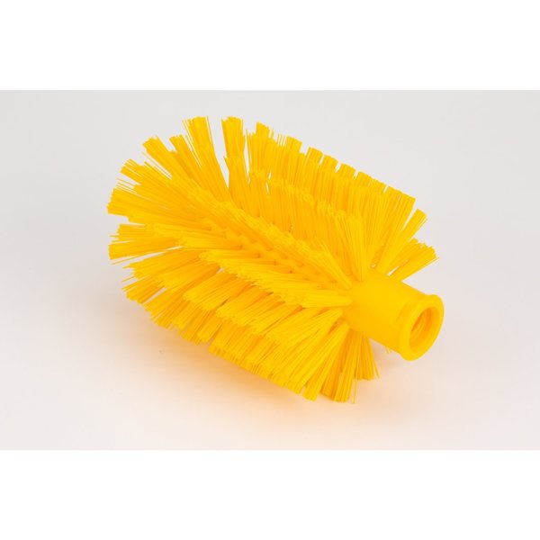 4 in W Pipe and Valve Brush, Yellow, Polypropylene