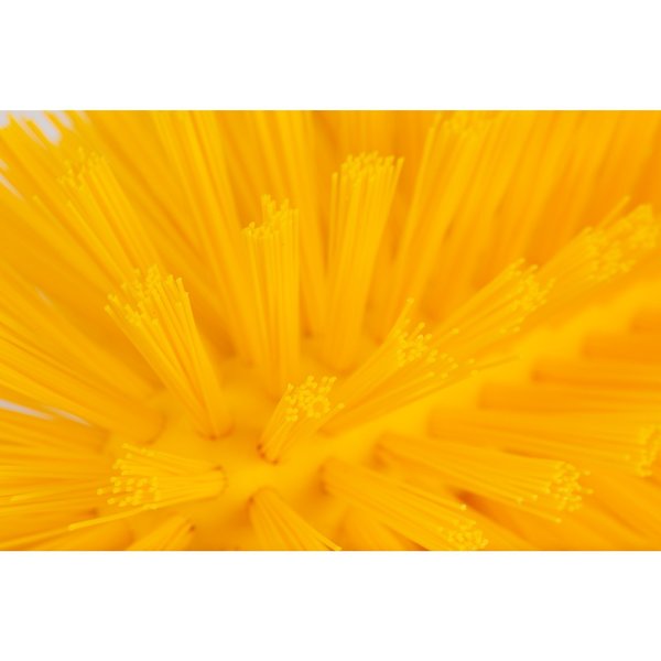 4 in W Pipe and Valve Brush, Yellow, Polypropylene