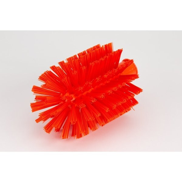 4 in W Pipe and Valve Brush, Orange, Polypropylene