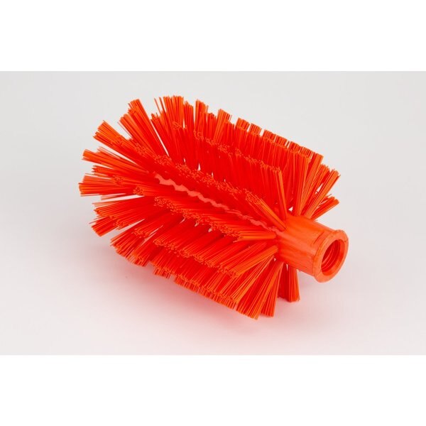 4 in W Pipe and Valve Brush, Orange, Polypropylene