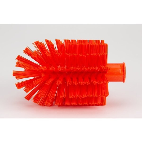 4 in W Pipe and Valve Brush, Orange, Polypropylene