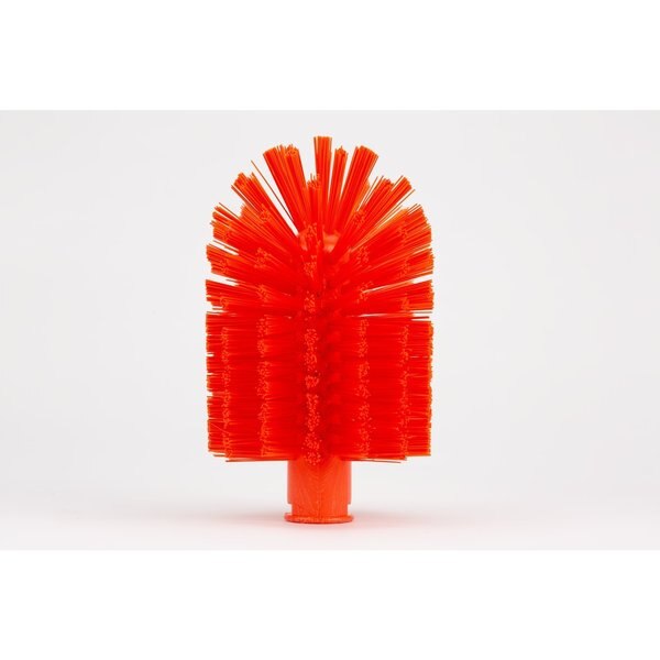 4 in W Pipe and Valve Brush, Orange, Polypropylene