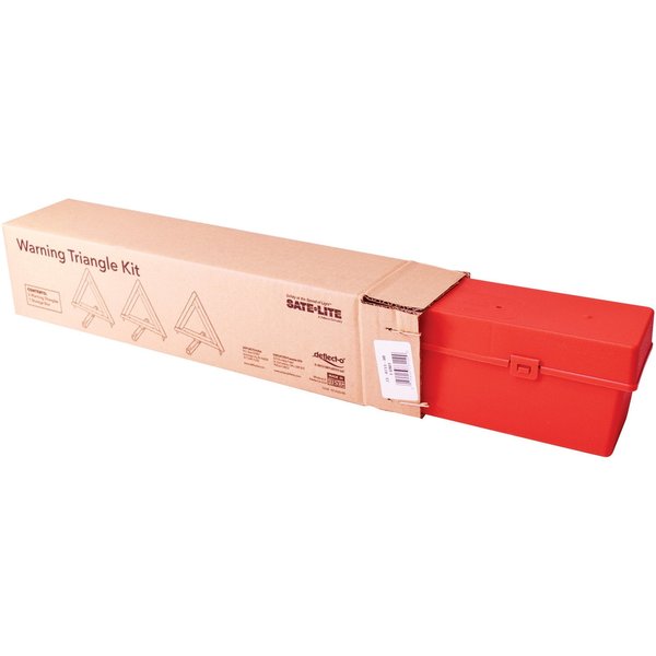 Emerg. Warning Triangles, 3 pcs., Red Box