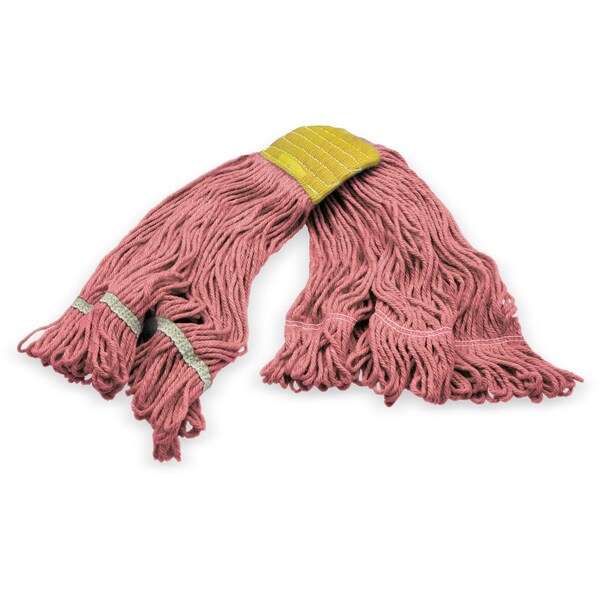 Small Looped End Mop, Red W/ Yellow Band, 369412B05