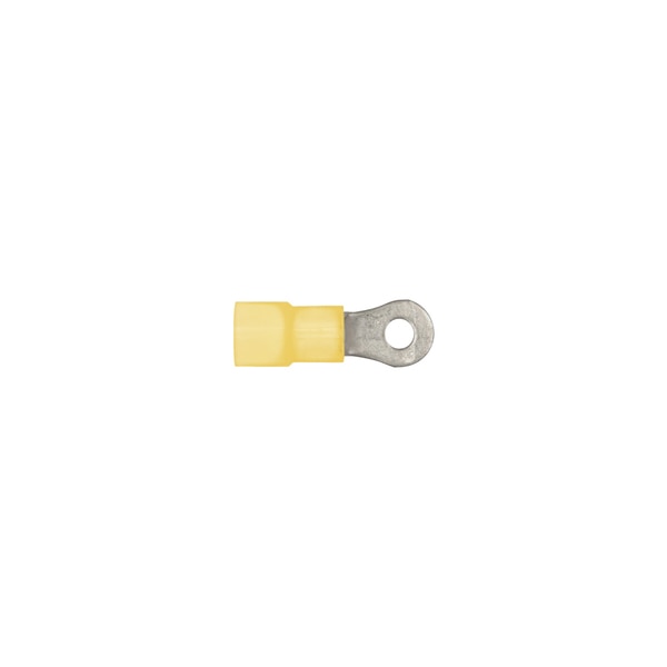 Ylw Nyln 12-10 Terminal #6 Stud Size Ring Type PK25