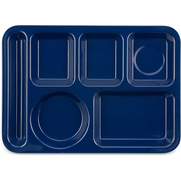 Lt Hand Hvy Wt, 6-Comp Tray, Dk Blue, PK12