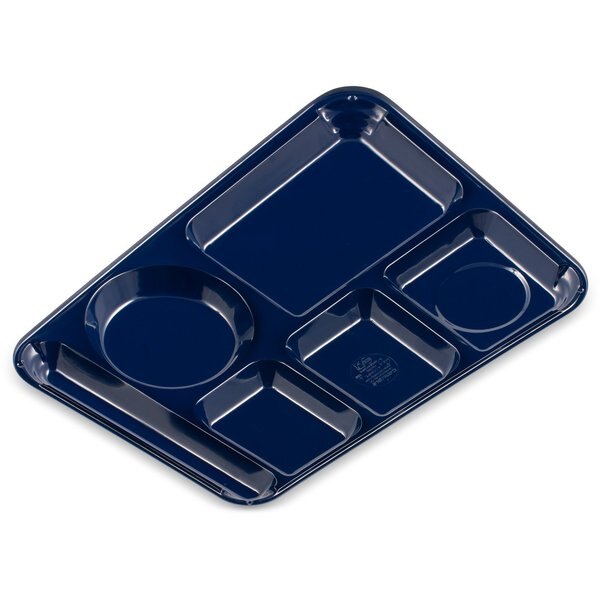 Lt Hand Hvy Wt, 6-Comp Tray, Dk Blue, PK12