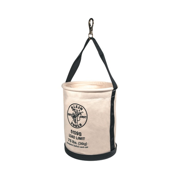Canvas Bucket, Straight Wall with Swivel Snap, 12-Inch