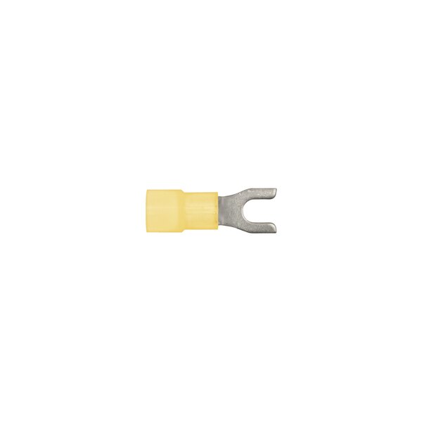 Ylw Nyln 12-10 Terminal #8 Stud Size Spade Type PK50