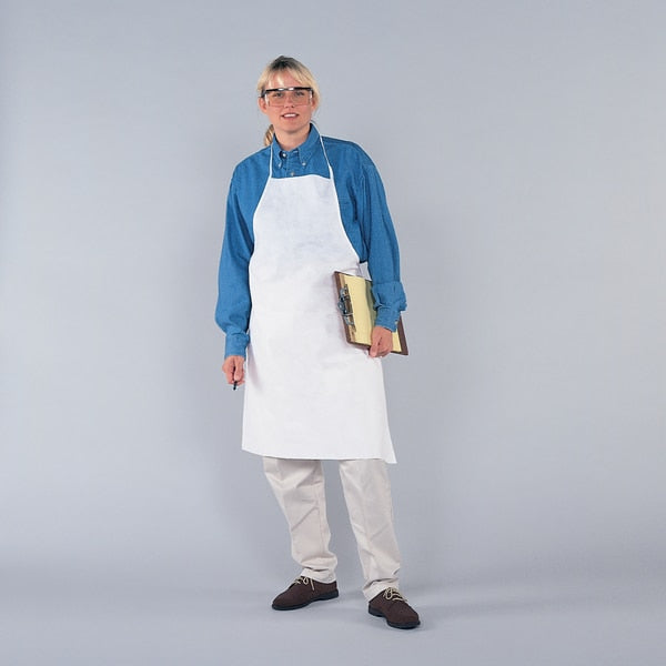 Breath Parti Protect Apron Univ Tie Back WHT 100/Cs