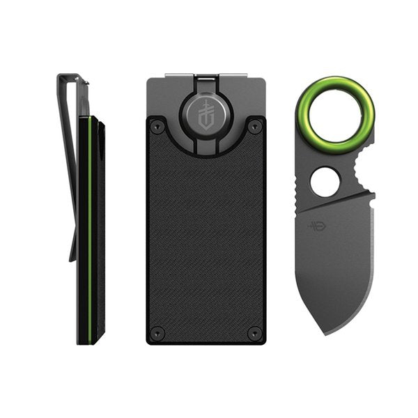 Money Clip, 3-39/64in.L, Black/Green