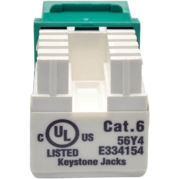 Keystone Jack, Cat6/Cat5e, 110 Punch, Green