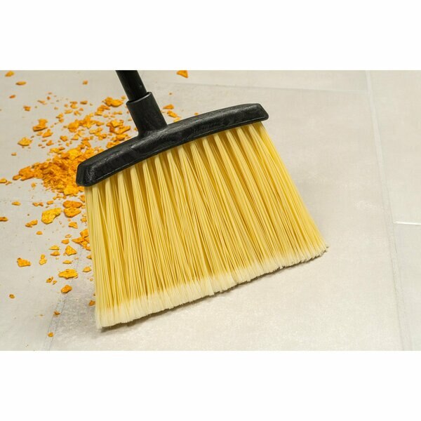 Duo-Sweep Flagged Lobby Broom with Handle, Black, 30