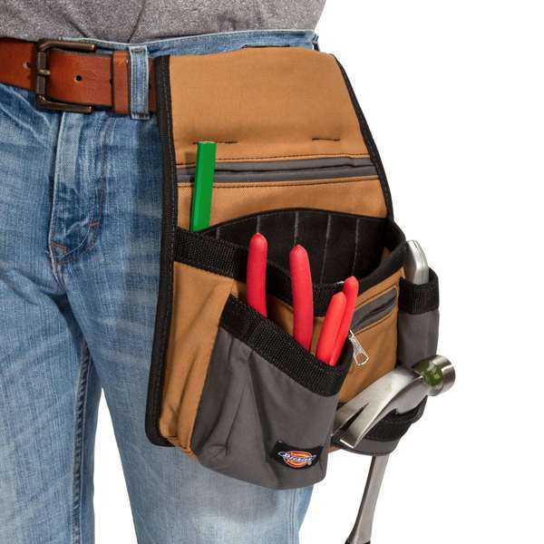 Gray/Tan Heavy Duty, Padded Canvas 11 Pockets