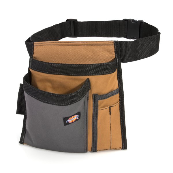 Gray/Tan Heavy Duty Canvas with Webbing Reinforced Pockets, High Impact Plastic Buckle 5 Pockets