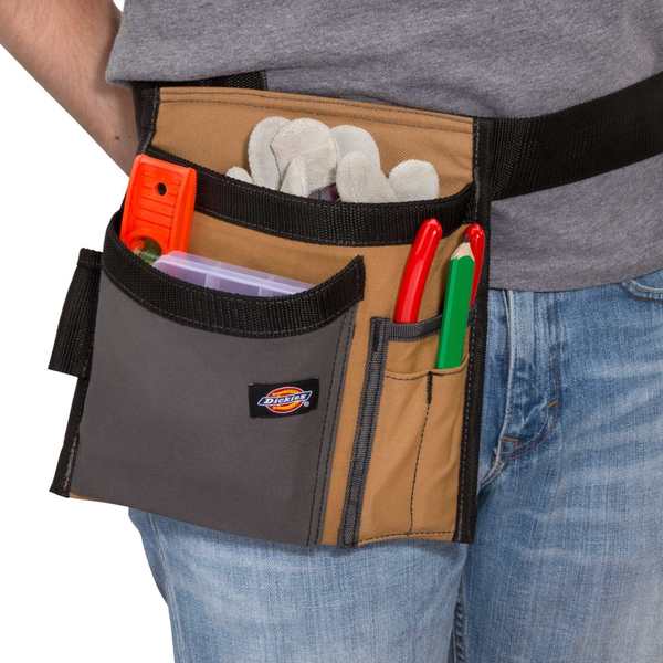 Gray/Tan Heavy Duty Canvas with Webbing Reinforced Pockets, High Impact Plastic Buckle 5 Pockets