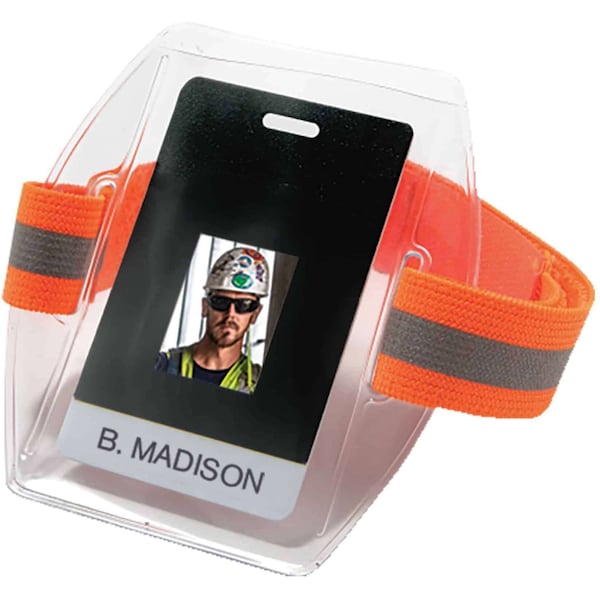 Arm Band ID/Badge Holder, Hi-Vis Org