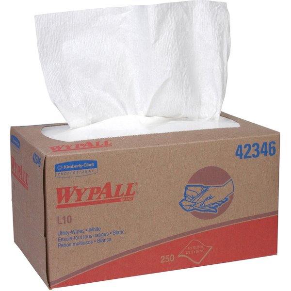 Dry Wipe, White, Box, Paper, 24 PK, 250 Wipes