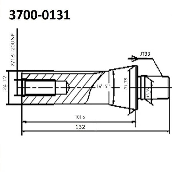 R8 To JT33 Drill Chuck Arbor